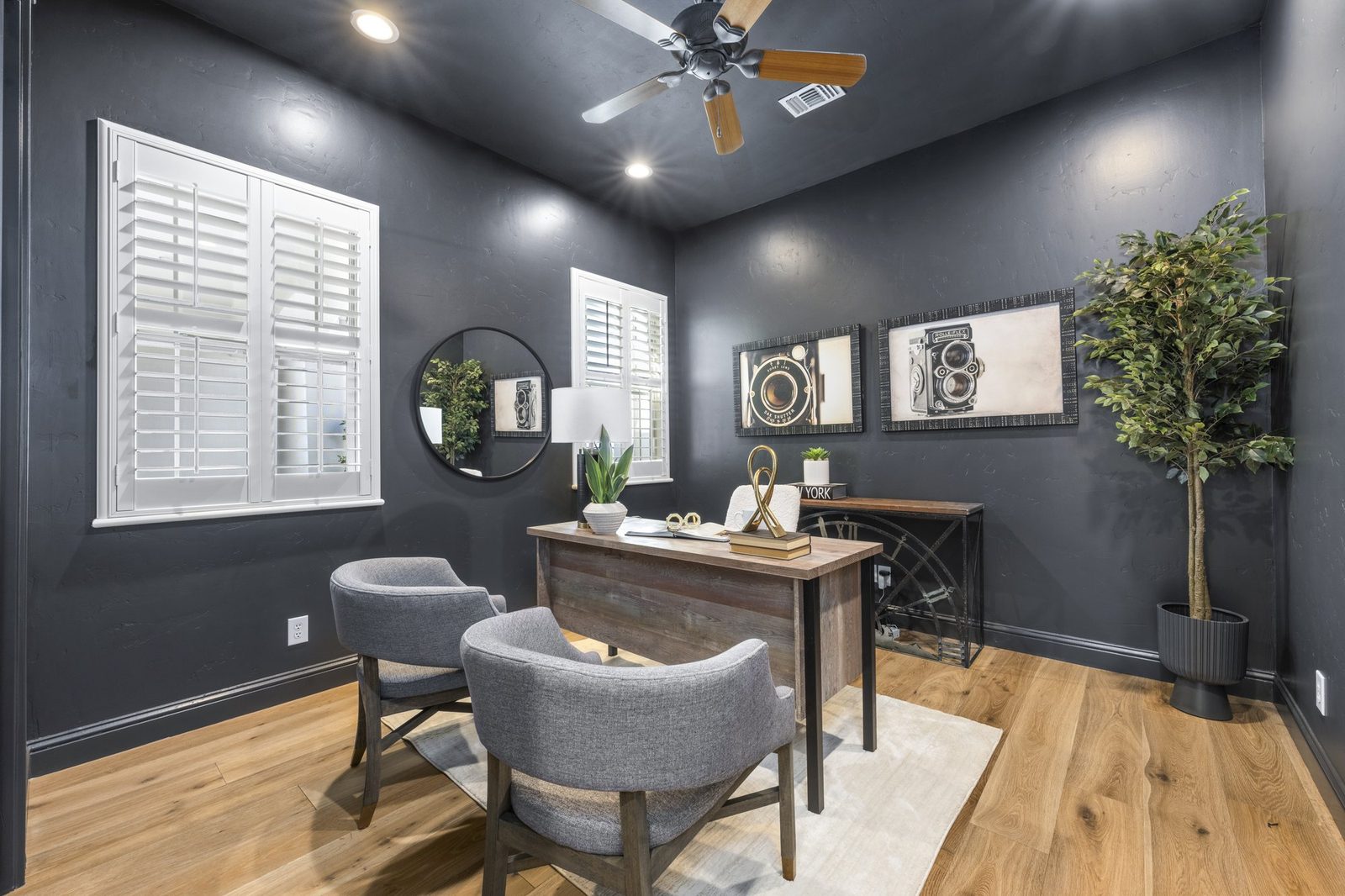 The room off the hall, staged as an office